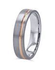 Furrer Jacot 18k White Gold Offset Line Band - Skeie's Jewelers