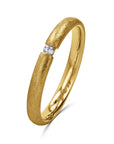 Furrer Jacot 18k Yellow Gold Thin Textured Band - Skeie's Jewelers