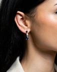 Jye's Pear Shaped Sapphire and Diamond Drop Earrings