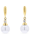 Pearl and Diamond-Accent Dangle Earrings - Skeie's Jewelers
