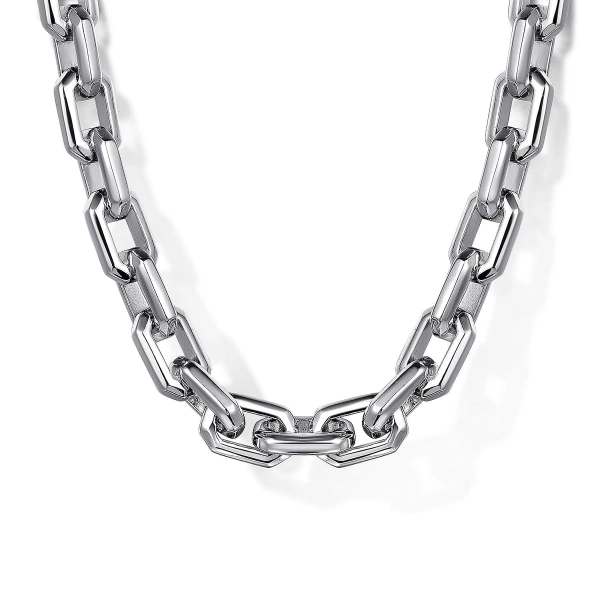 Sterling Silver Faceted Chain Necklace