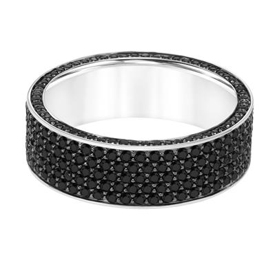 Black Pave Diamond Band Skeie's Jewelers