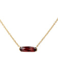 East-West Cushion Garnet Pendant Necklace - Skeie's Jewelers