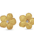 Yellow Gold Buttercup Flower Stud Earrings by Lika Behar - Skeie's Jewelers