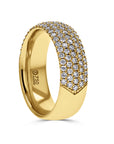 5-Row Half-Round Pave Diamond Ring - Skeie's Jewelers
