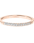 Diamond Half-Round Gold Wedding Band - Skeie's Jewelers