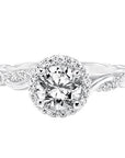 Alternating Diamond Twist Halo Engagement Ring - Skeie's Jewelers