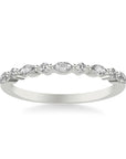 Dainty Marquise and Round Diamond Band - Skeie's Jewelers