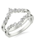 Contemporary V-Shape Shared Prong Diamond Ring Enhancer - Skeie's Jewelers