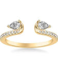 Contemporary Open Ring Enhancer with Pear Shaped Diamonds - Skeie's Jewelers