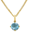 Blue Topaz East-West Round Pendant - Skeie's Jewelers