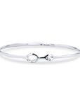 Sterling Silver Diamond Bangle Bracelet - Skeie's Jewelers