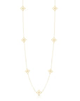Roberto Coin Cialoma Diamond Flower Station Long Necklace - Skeie's Jewelers