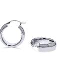 Silver Wide Hoop Earrings - Skeie's Jewelers