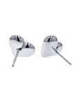 Silver Puffed Heart Stud Earrings - Skeie's Jewelers