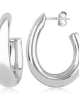 Sterling Silver "J" Hoop - Skeie's Jewelers