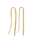 Diamond-Accented Gold Threader Earrings - Skeie's Jewelers