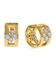 Yellow Gold 'Love in Verona' Diamond Huggies - Skeie's Jewelers