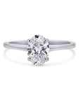 Lab-Grown Oval Diamond Solitaire Engagement Ring - 1.09ct