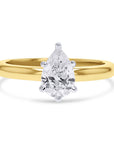 Lab Grown Pear-Cut Diamond Solitaire - Skeie's Jewelers