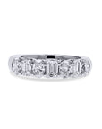 Oval & Emerald Diamond Band - Skeie's Jewelers