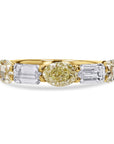 JB Star Fancy Yellow Oval-and-Emerald Band - Skeie's Jewelers