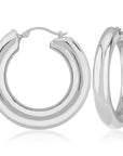 Sterling Silver Donut Tube Hoops - Skeie's Jewelers