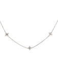 18k Yellow Gold Diamond Flower 5 Station Necklace by Roberto Coin - Skeie's Jewelers