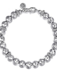 Gabriel & Co. 8mm Sterling Silver Faceted Bead Bracelet - Skeie's Jewelers