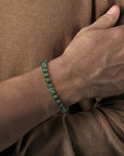 Gabriel & Co. 925 Sterling Silver 8mm Malachite Beaded Bracelet - Skeie's Jewelers