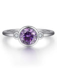 Gabriel & Co. Sterling Silver Gemstone and Diamond Ring - Skeie's Jewelers