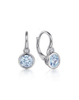 Gabriel & Co. Sterling Silver Gemstone & Diamond Leverback Earrings - Skeie's Jewelers