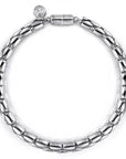 Silver bracelet on a white background