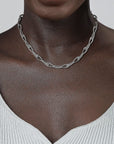 Gabriel & Co. 925 Sterling Silver Oval Link Chain Necklace with Bujukan Connectors - Skeie's Jewelers