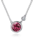 Gabriel & Co. Sterling Silver Gemstone & Diamond Accent Necklace - Skeie's Jewelers