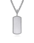 Gabriel & Co. 925 Sterling Silver White sapphire Personalized Medallion Pendant - Skeie's Jewelers