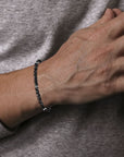 Gabriel & Co. 925 Sterling Silver and 4mm Black Onyx Beaded Bracelet - Skeie's Jewelers