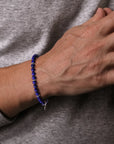 Gabriel & Co. Beaded Lapis and Sterling Silver Men's Bracelet