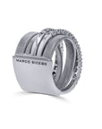 Marco Bicego White Gold 5-Strand Square Edge Diamond Ring - Skeie's Jewelers