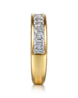Gabriel & Co. 14K Yellow Gold Channel Baguette Diamond Anniversary Band - Skeie's Jewelers