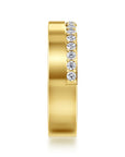 Gabriel & Co. 14K Yellow Gold 5mm Diamond Anniversary Cigar Band - Skeie's Jewelers