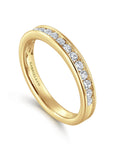 Gabriel & Co. 14K Yellow Gold Channel Set Diamond Anniversary Band - Skeie's Jewelers