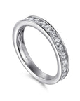 Gabriel & Co. 14K White Gold Channel Set Diamond Wedding Band - Skeie's Jewelers