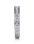 Gabriel & Co. 14K White Gold Channel Set Diamond Wedding Band - Skeie's Jewelers