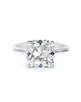 Platinum Cushion-Cut Diamond Solitaire Engagement Ring - Skeie's Jewelers