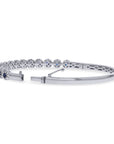 Blue Sapphire and Diamond Bangle Bracelet - Skeie's Jewelers