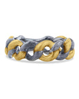 Lika Behar Yellow Gold & Oxidized Silver 'Carla' Link Ring - Skeie's Jewelers