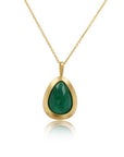 African Emerald Bezel Pendant - Skeie's Jewelers