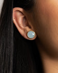 Margo Bicego® 'Jaipur' Yellow Gold Aqua Stud Earrings - Skeie's Jewelers