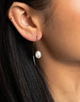 Silver Pearl Threaders by Carla | Nancy B. - Skeie's Jewelers